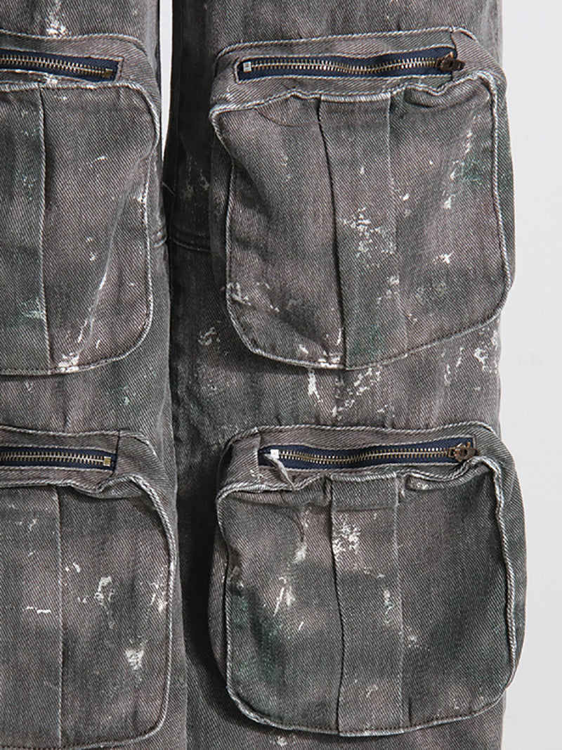 Fashion Cargo Camouflage Pants Wide Leg Jeans