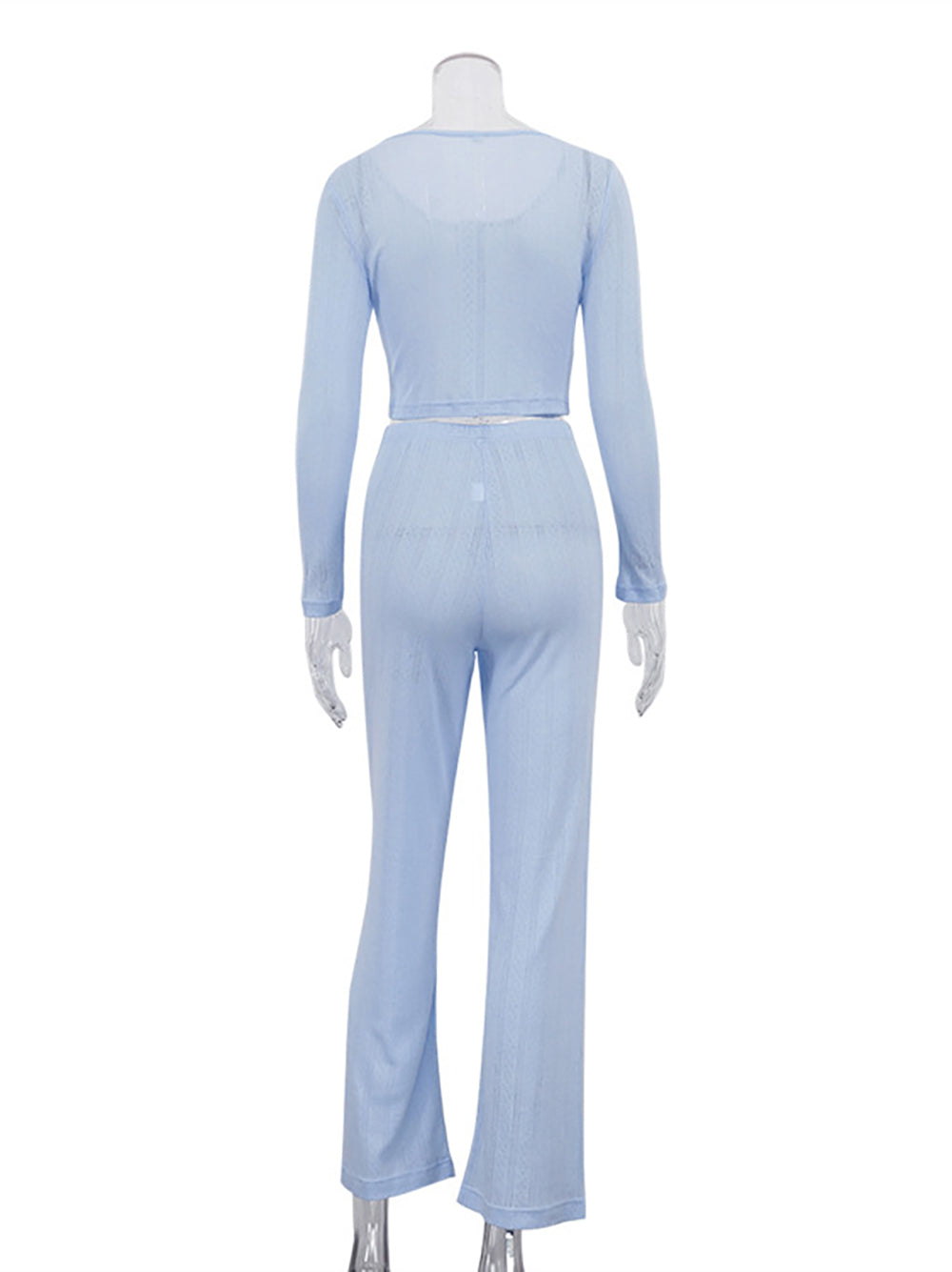 Casual Crop Top And Trousers Home Clothes