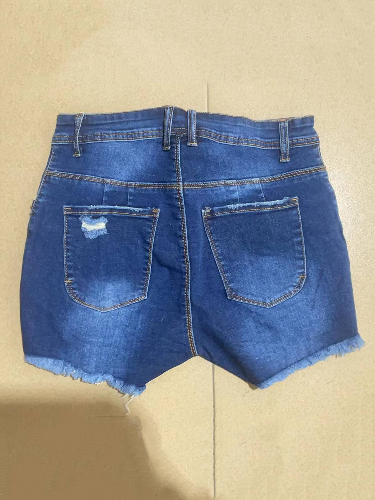 Fashion Stretch Ripped Denim Shorts