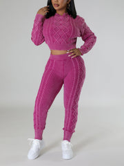 Retro Wash Cotton Sweater Knitted sets