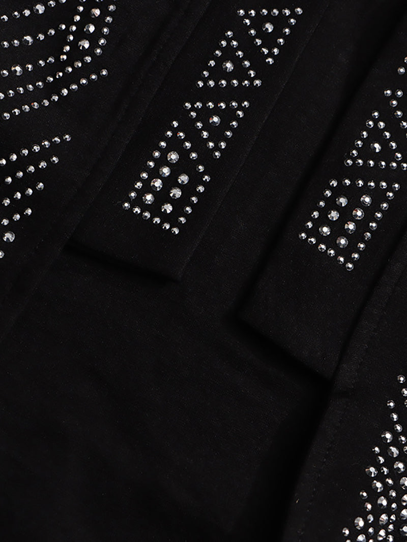 Fashion Rhinestone Embellishment Cropped Jacket