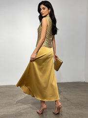 Sleeveless Top and A Line Maxi Skirt Set-boutique