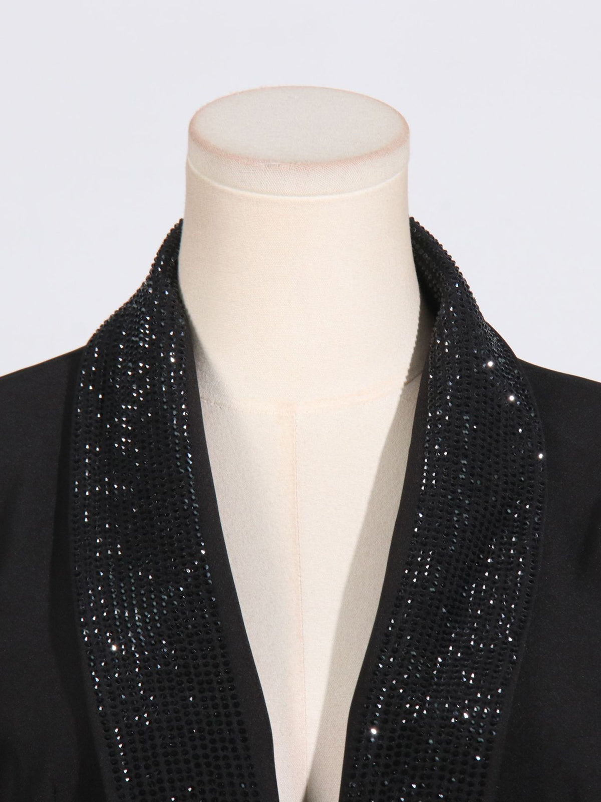 V Neck Rhinestone Hollow Backless Design Slim Blazer