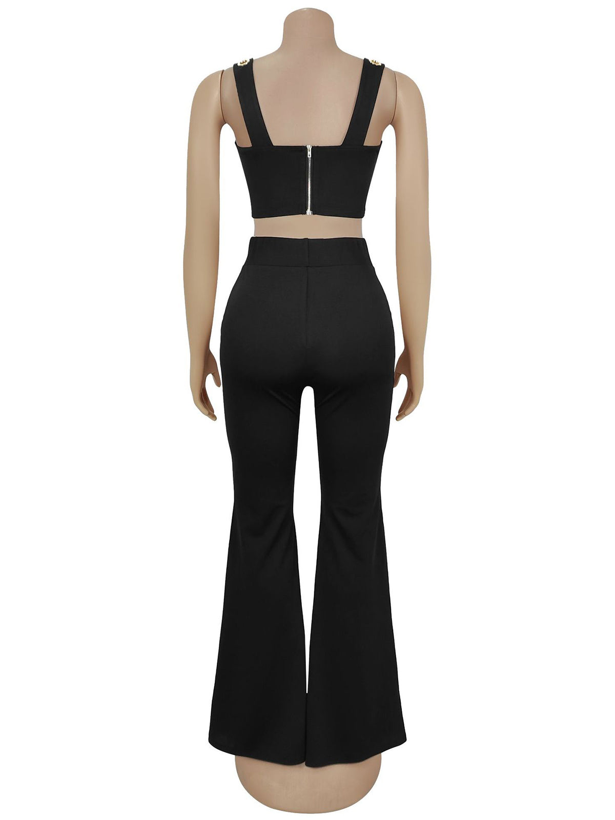Sexy Sleeveless Tube Vest Wide Leg Pant Two Piece Set