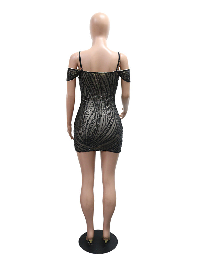 Sexy Party Night Club Glitter Sequin Mini Dress