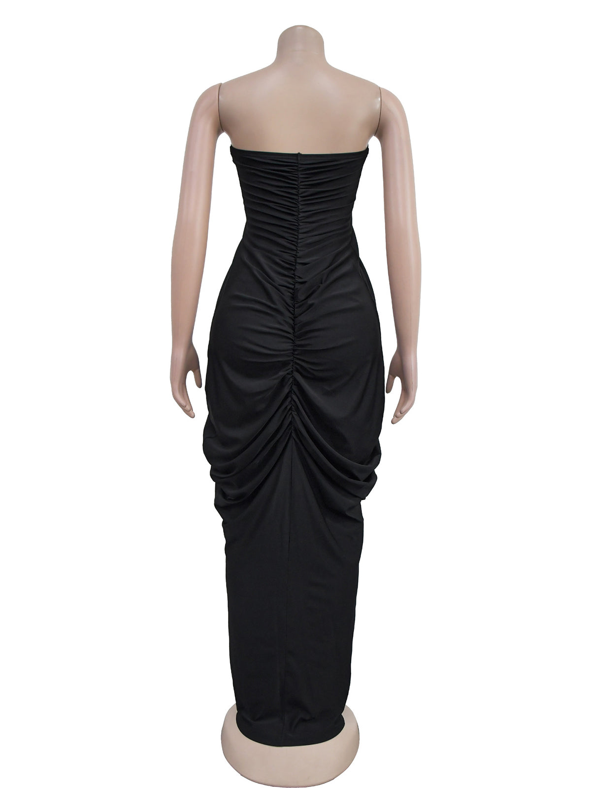 Sexy V Shape Trim Slim Fit Strapless Maxi Dress