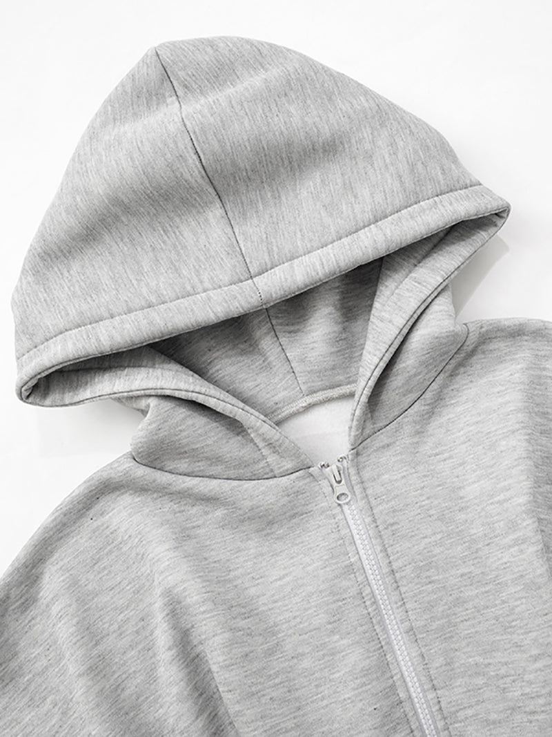 Fashion Zip Up Cropped Corset Hoodie