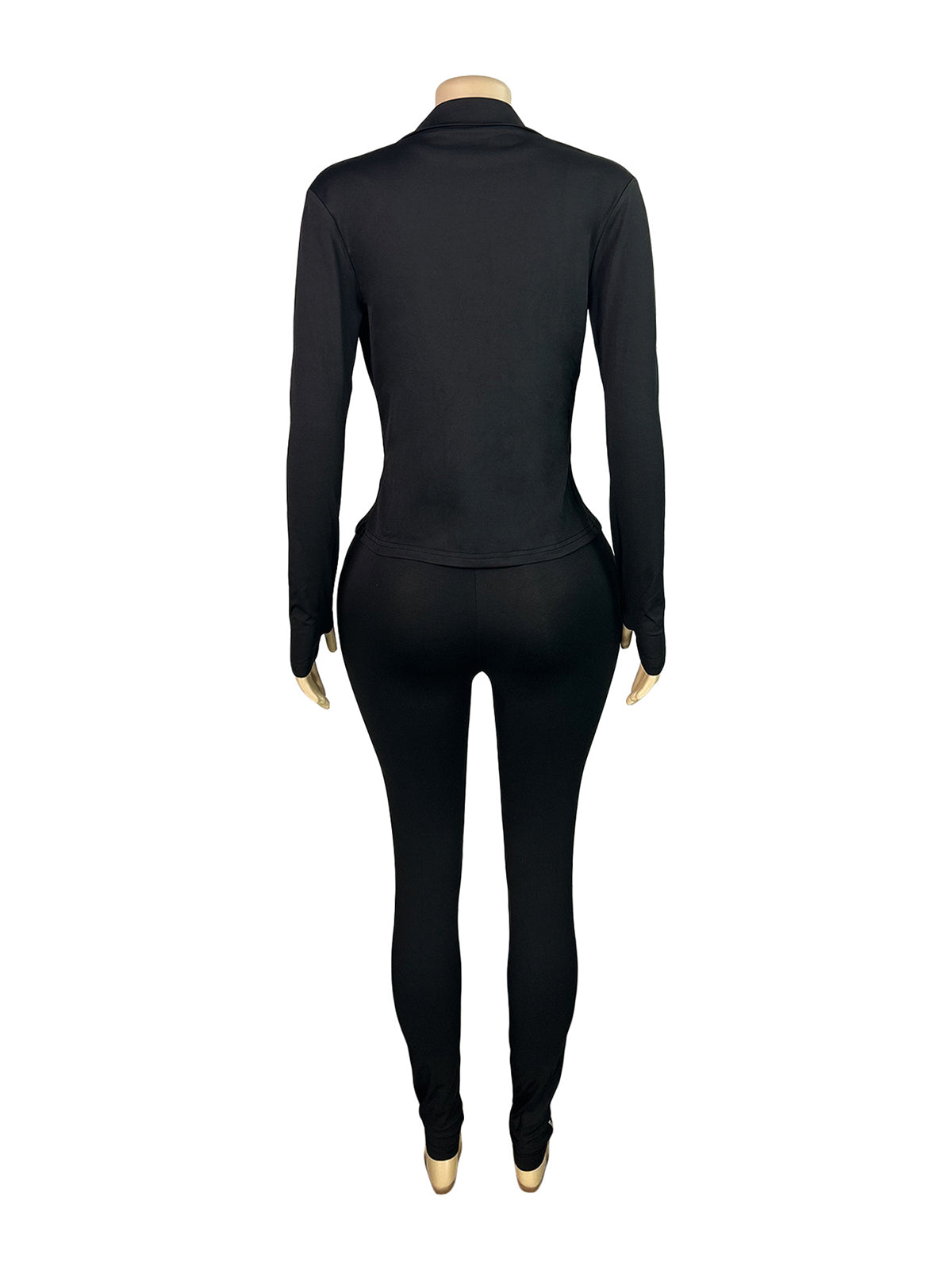 Vest Zip Top Skinny Pant Sports Three Piece Set