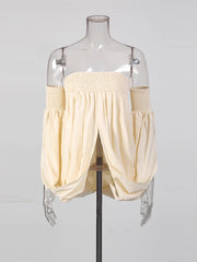 Fashion Off Shoulder Draped Top