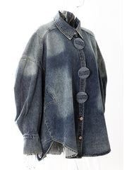 Casual Front Through Denim Jacket