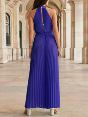 Solid Color Slim Wide Leg Jumpsuit