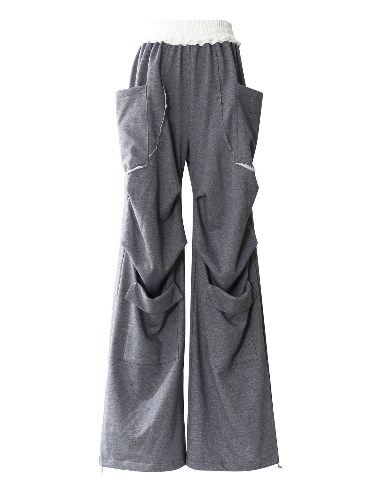 Color Irregular Hoodie Wide Leg Pants Set