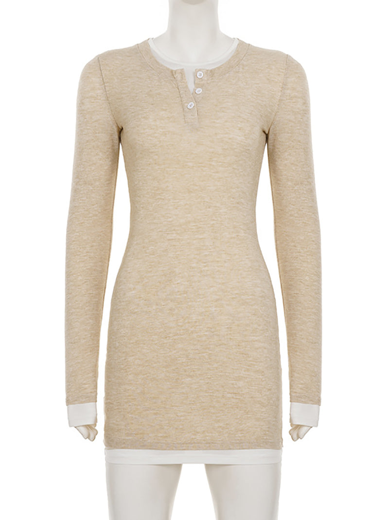 Casual Knit Bodycon Mini Dress