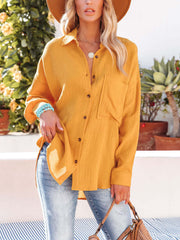 Fashion One Pocket Loose Candy colored Shirt