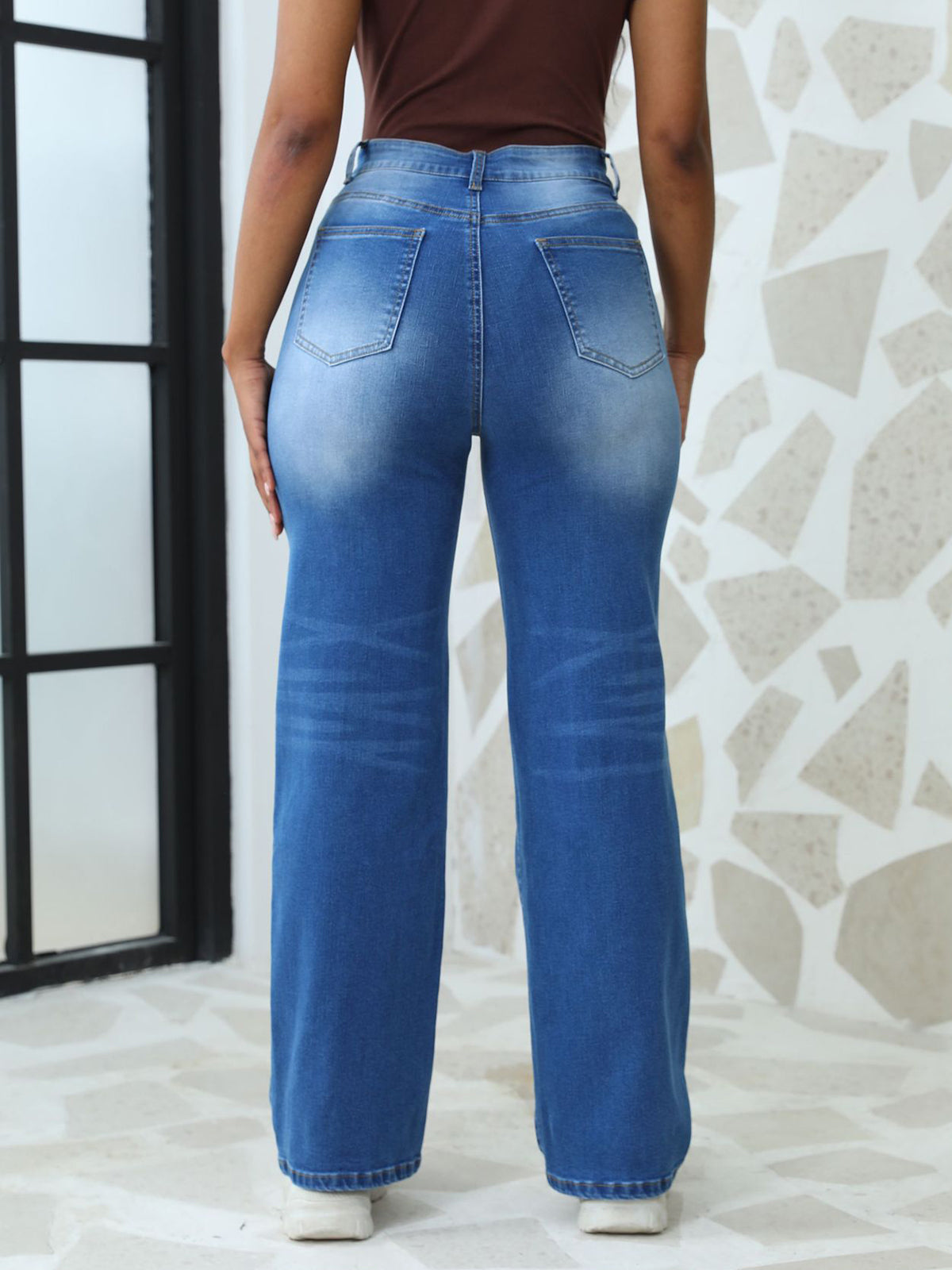 Vintage High Waist Straight Leg Jeans