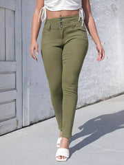 High Waist Pull-On Stretchy Slim Fit Skinny Jeans