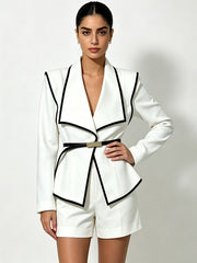 Women's Elegant V-Neck Blazer-boutique