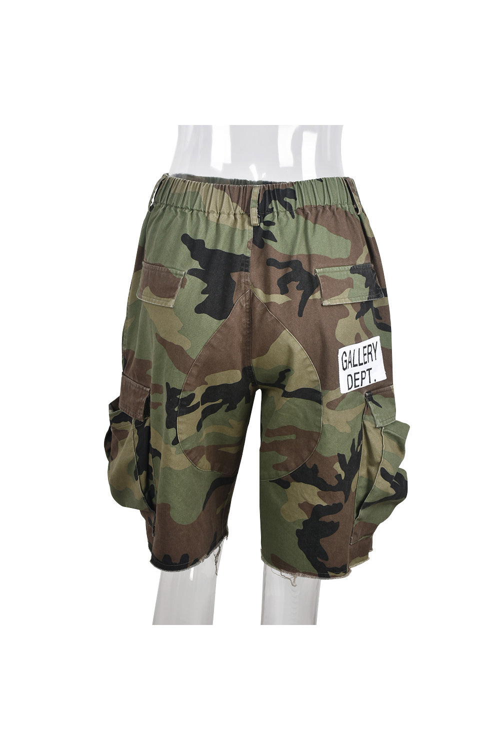 Camo Print Pocket Loose Shorts