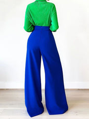 Casual High Waist Wide Leg Pants