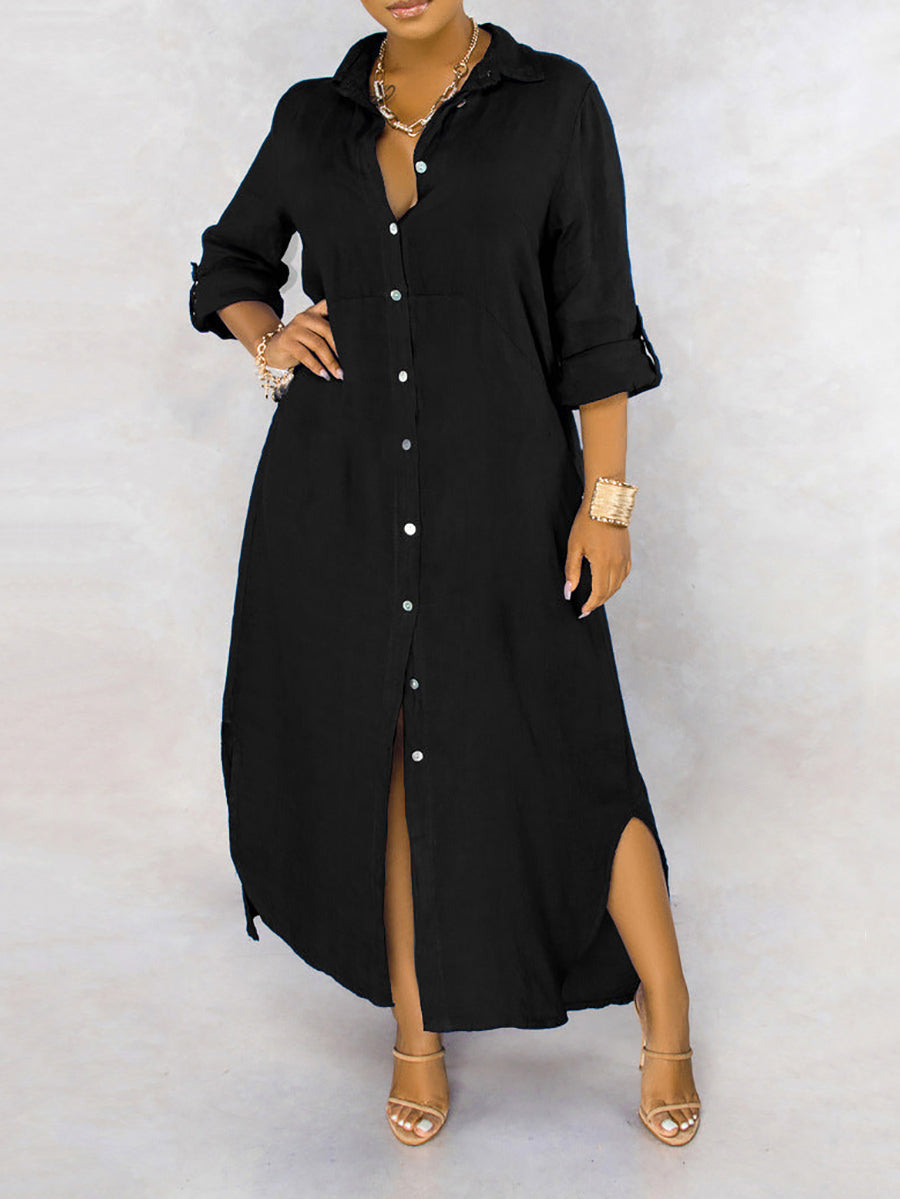 Sexy Boho Robe Loose Shirt Dress