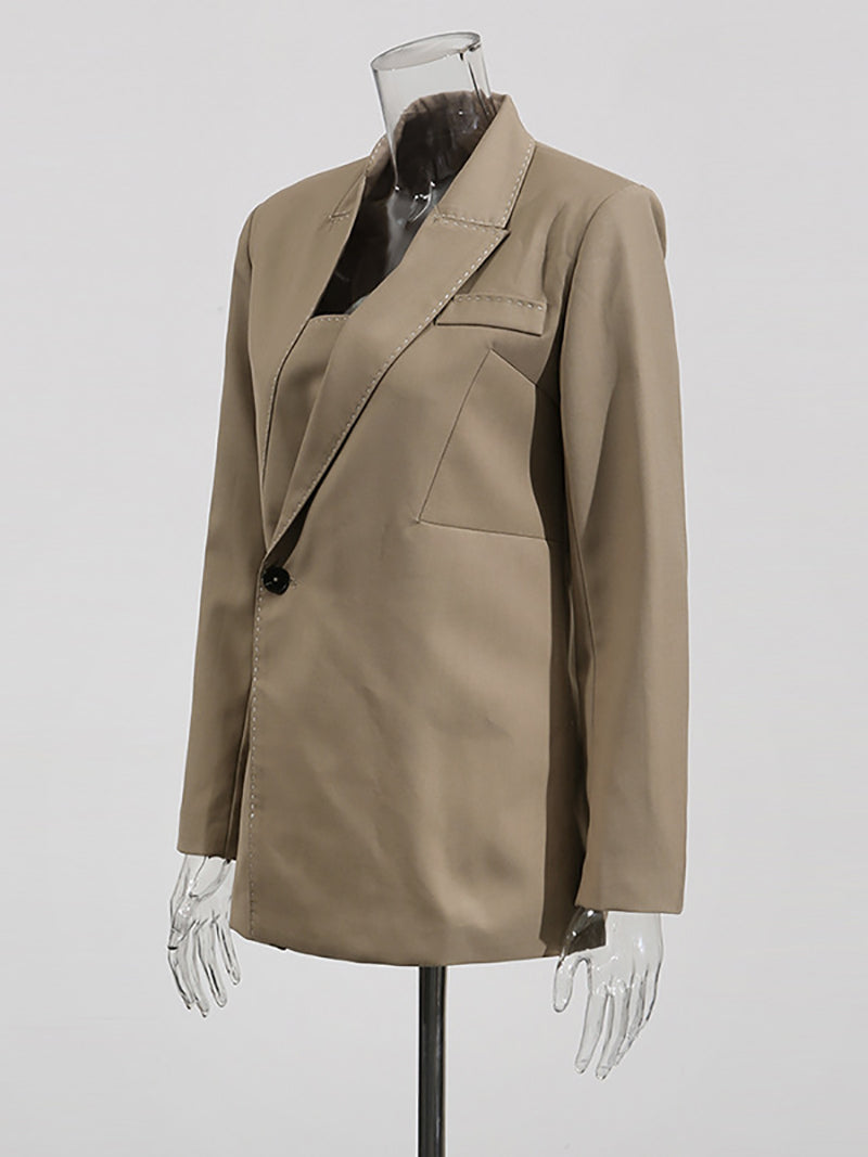 Fashion Asymmetry Slim Blazer