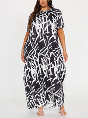 Fashion Plus Size Print Loose Dress