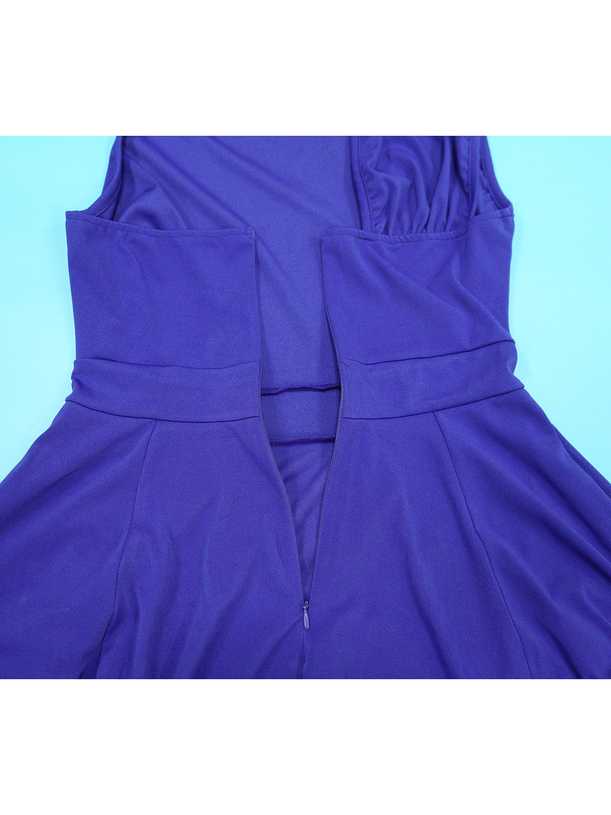 Casual Sleeveless Skew Collar Split Dress