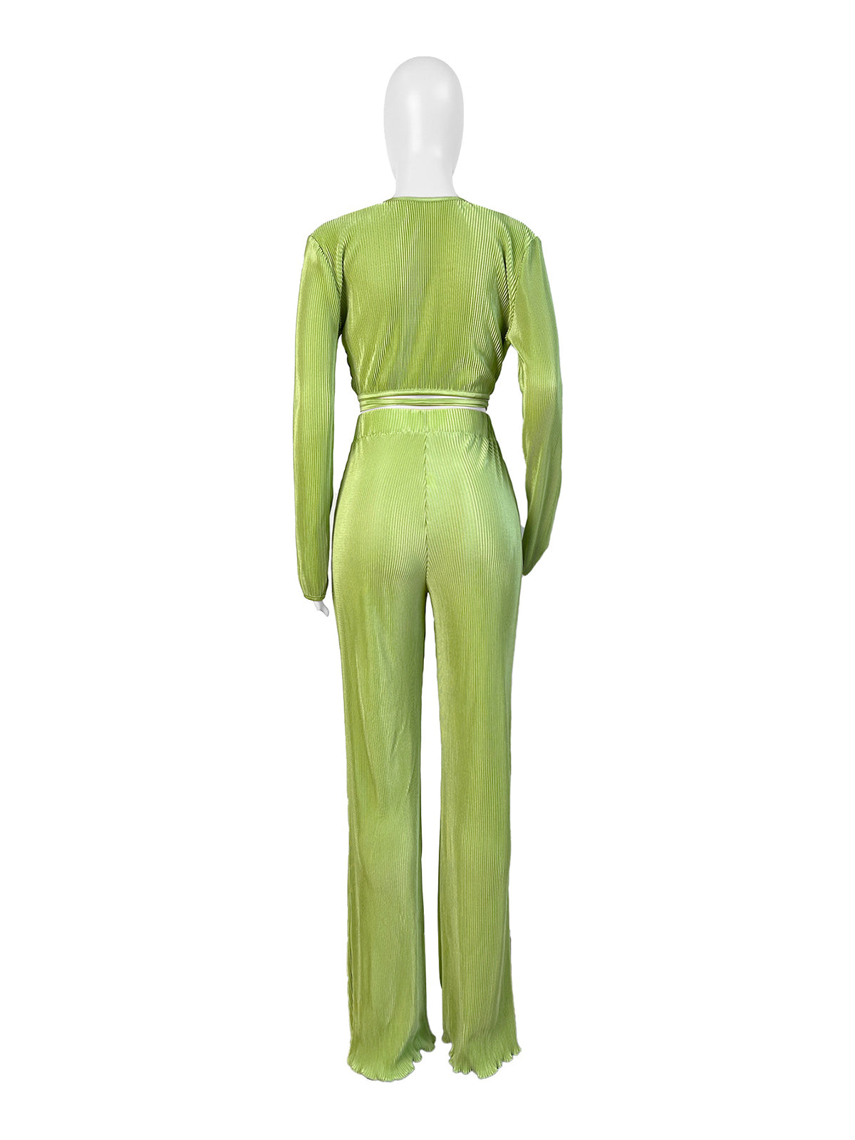 Comfort Casual Sexy Draped Pleated Wide Leg Pants Suit