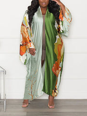 Fashion Print Loose Beach Cover-up Coat