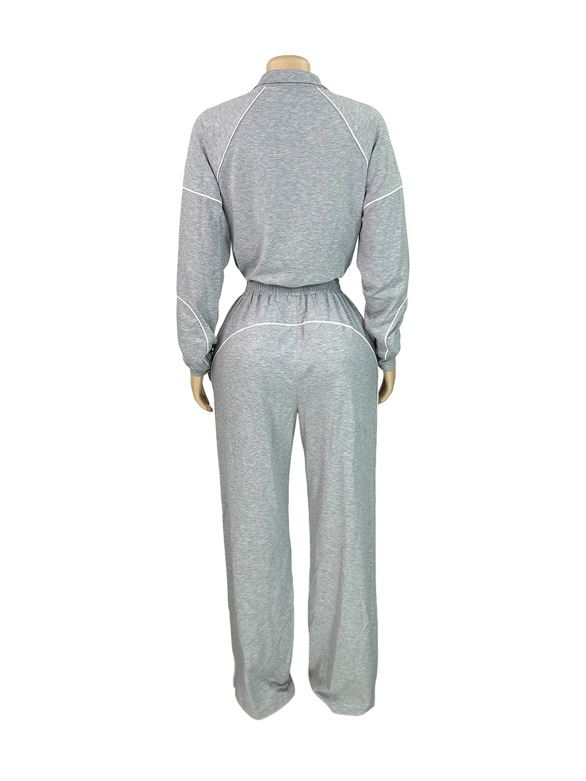 Striped Cropped Hoodie and Straight-Leg Joggers Set