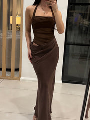 Sexy Halter Backless Slim Party Club Dress