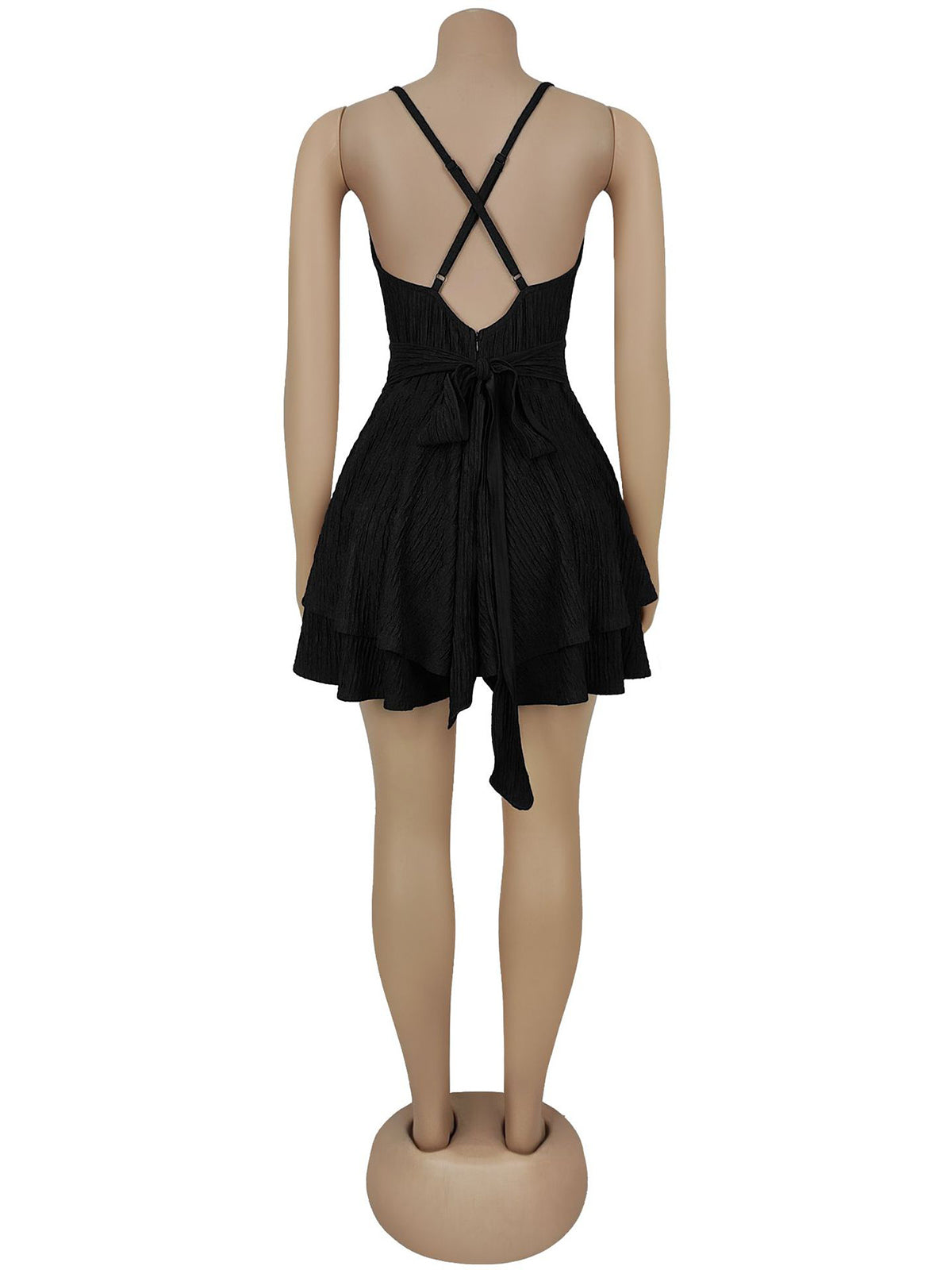 Sexy Spaghetti Straps Backless Mini Dress