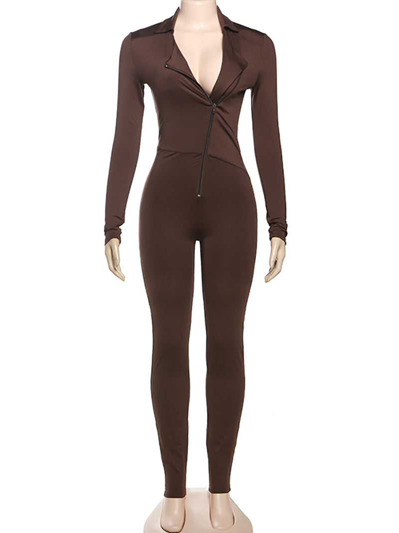 Sexy V-Neck Sport Yoga Slim Jumpsuit