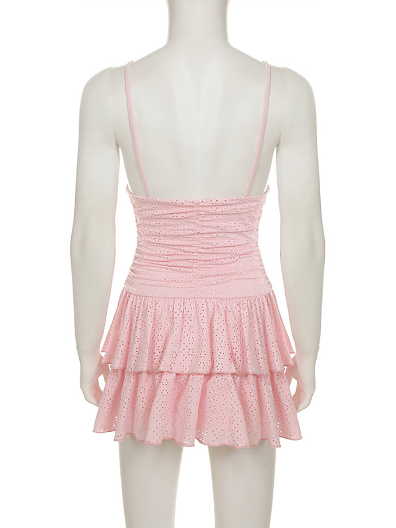 Sexy Ruffle Tiered Sling Dress