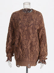 Knit Loose Heavy Pullover Sweater