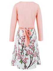 Warp Tops Floral Print Spaghetti Strap Dress Outfits