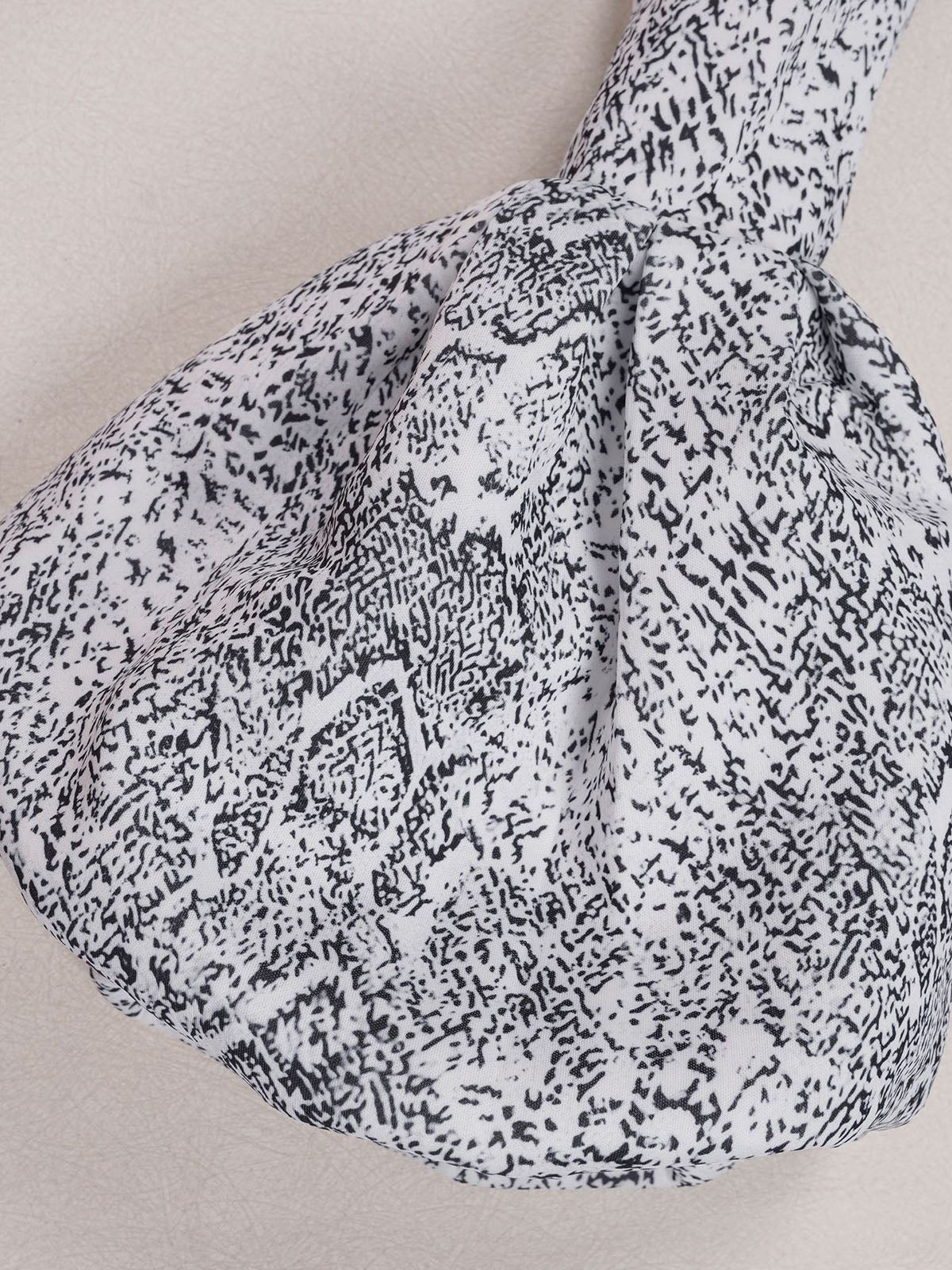 Snakeskin Print Patchwork Cinched Waist A-Line Dress