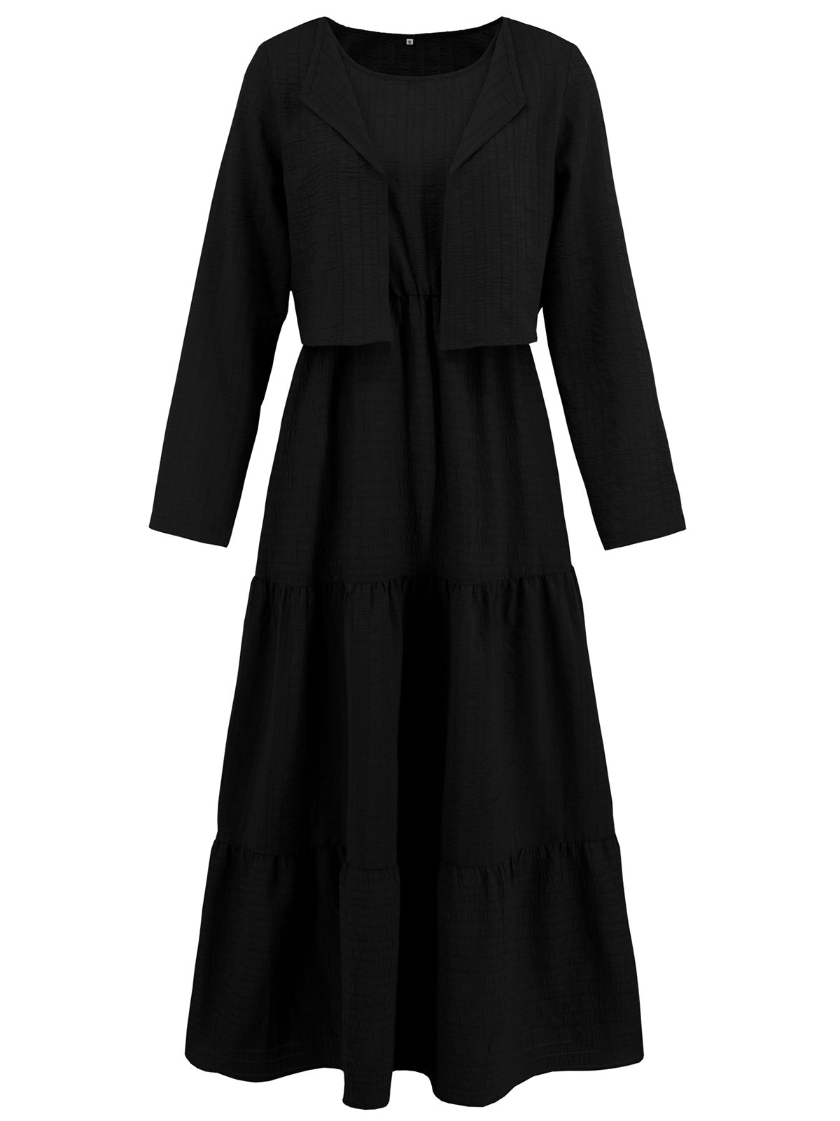 Fashion Long Sleeve Top Maxi Dress Set