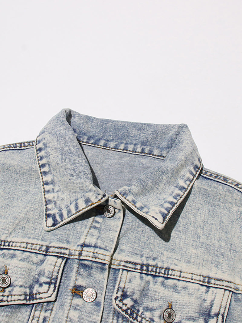 Vintage Washed Loose Versatile Denim Jacket