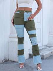 Denim Patchwork Trendy Jeans