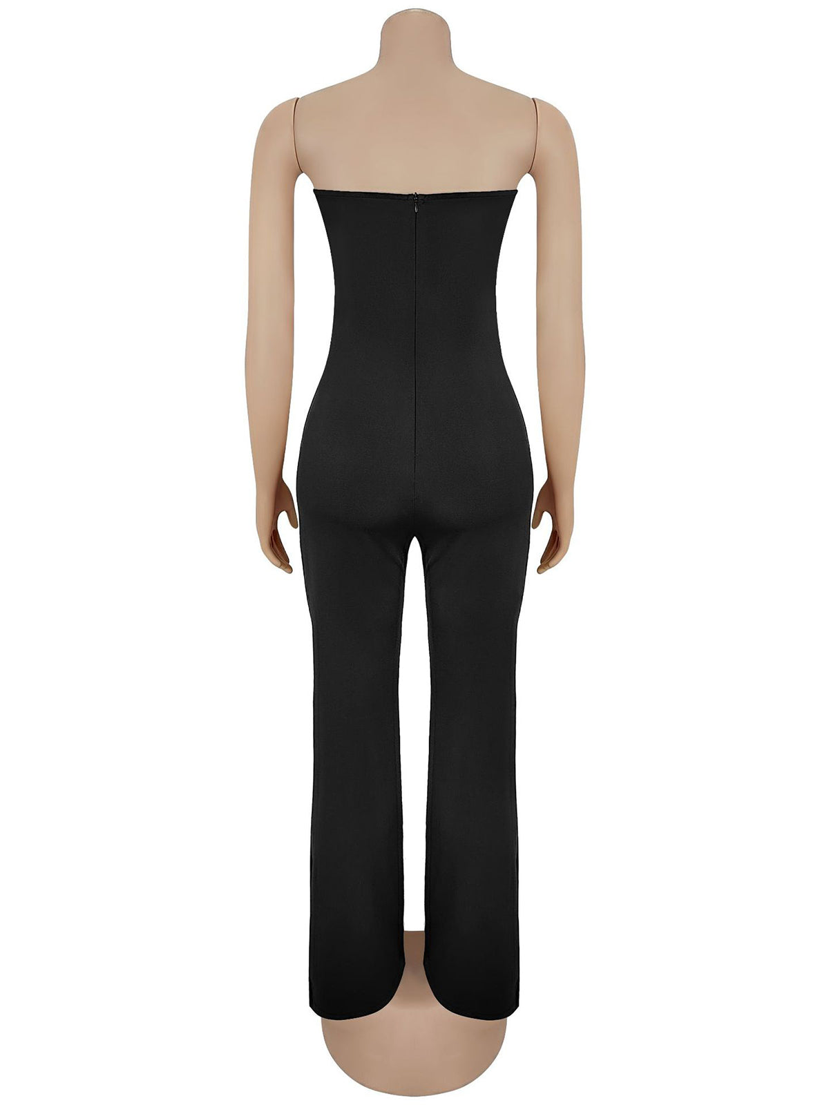 Fashion Rhinestone Slim Strapless Jumpsuit
