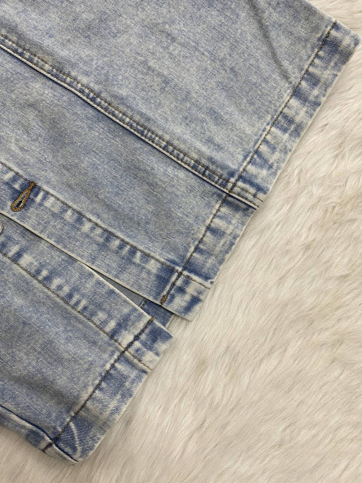 Casual High Waist Split Denim Skirt