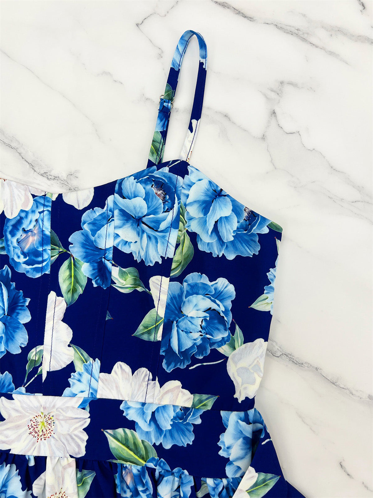 Elegant Floral Print Spaghetti Strap Maxi Dress