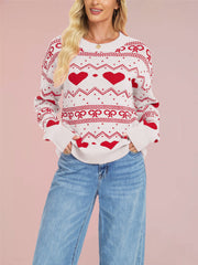 Casual Round Neck Long Sleeve Knit Sweater