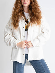 Casual Embroider Denim Jacket Coat