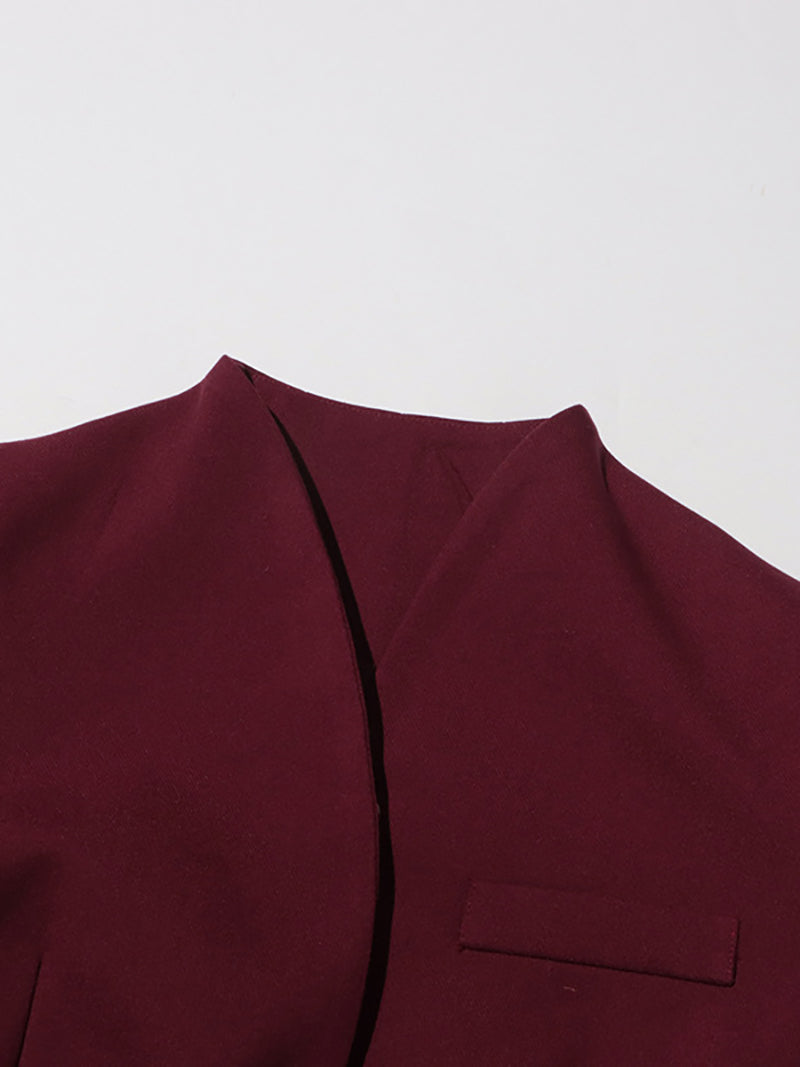 Simple Fashion Slim Blazer Suit Pants Two Piece Set