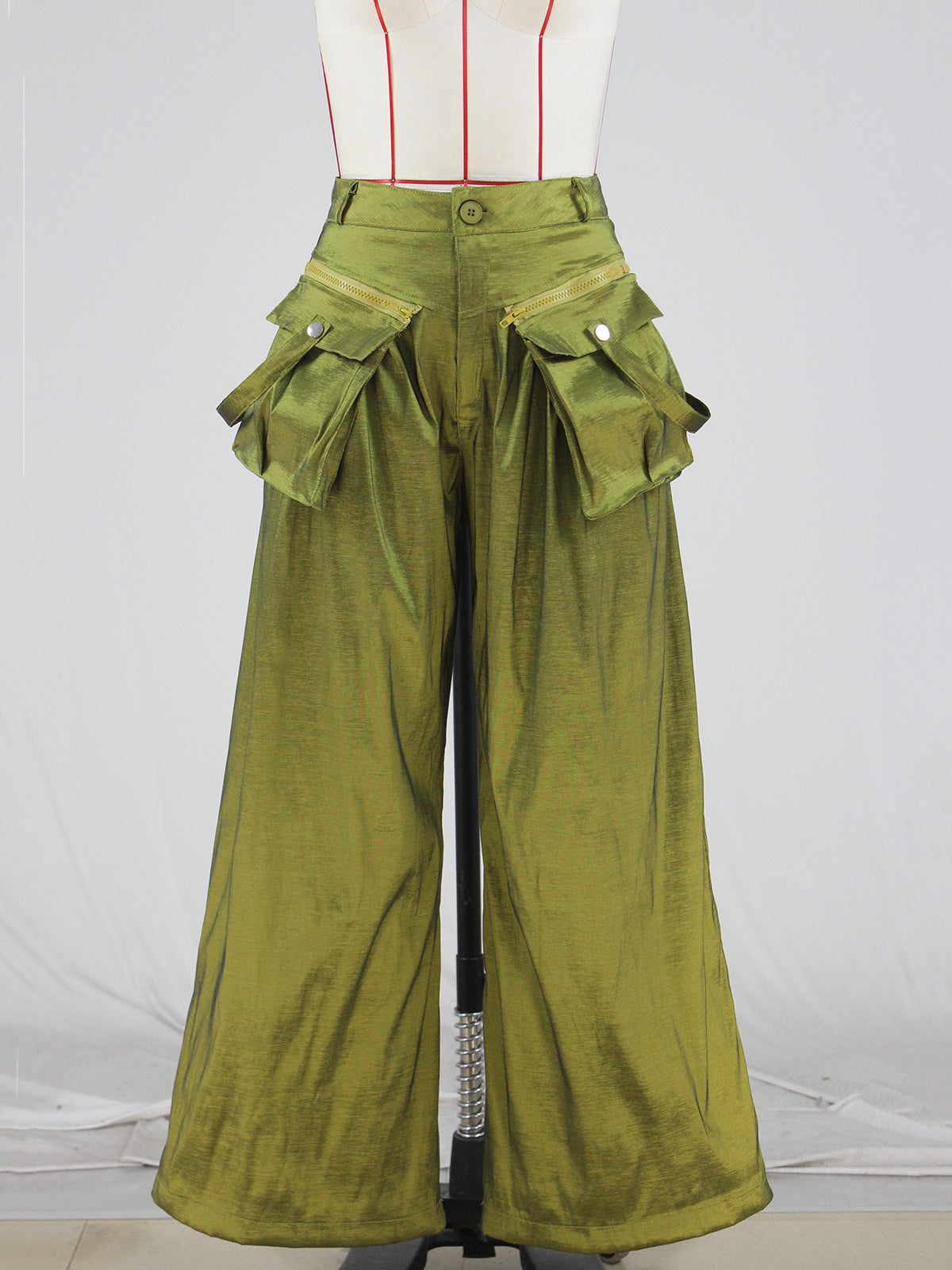 Casual Big Pocket Wide leg Pants