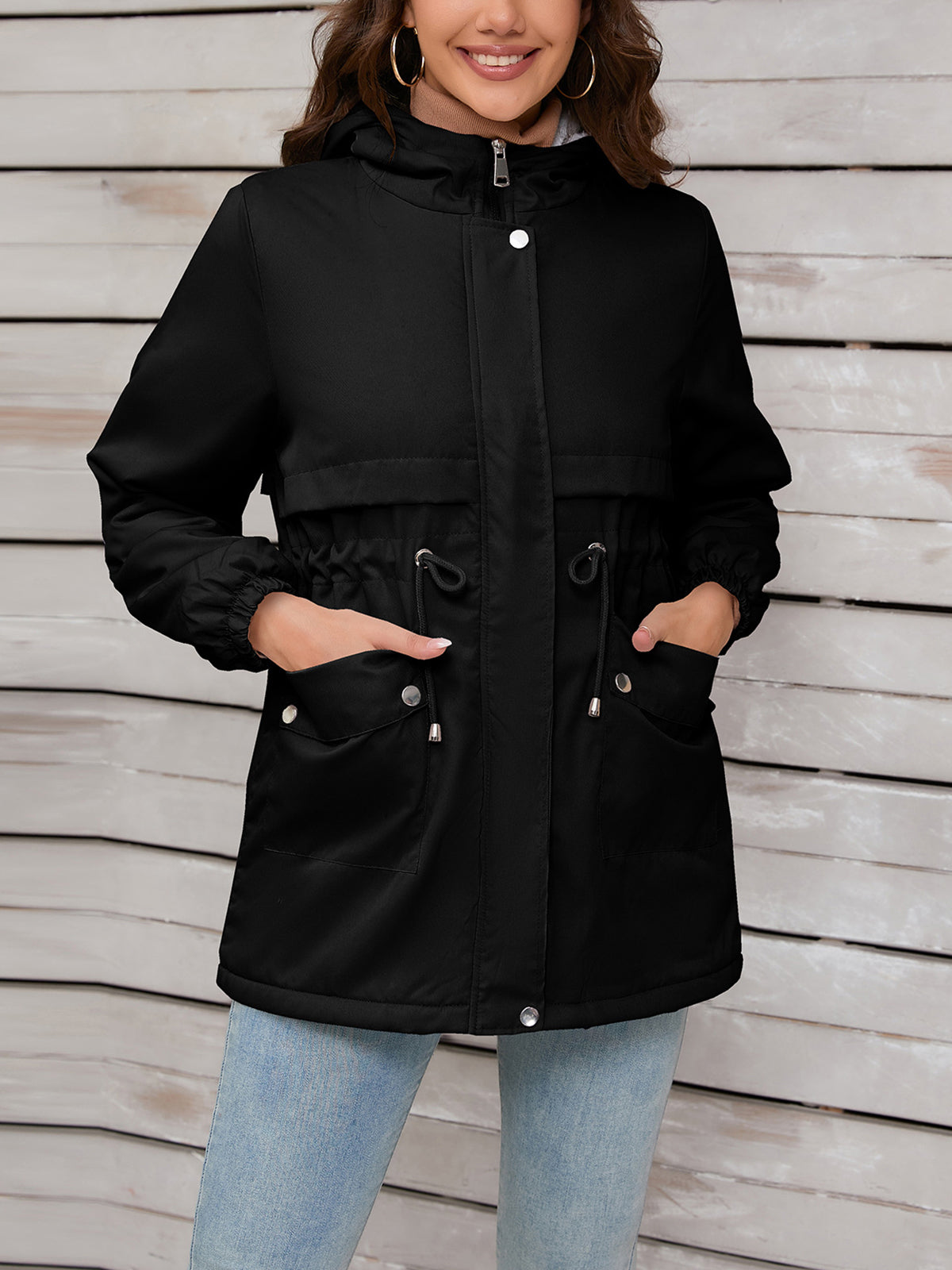 Fashion Hooded Keep Warm Long Sleeve Coat