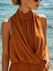 Casual Halter Backless Sleeveless Tank Vest