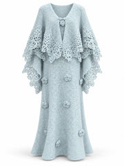 Crochet Shrug and Bustier Dress Set-boutique